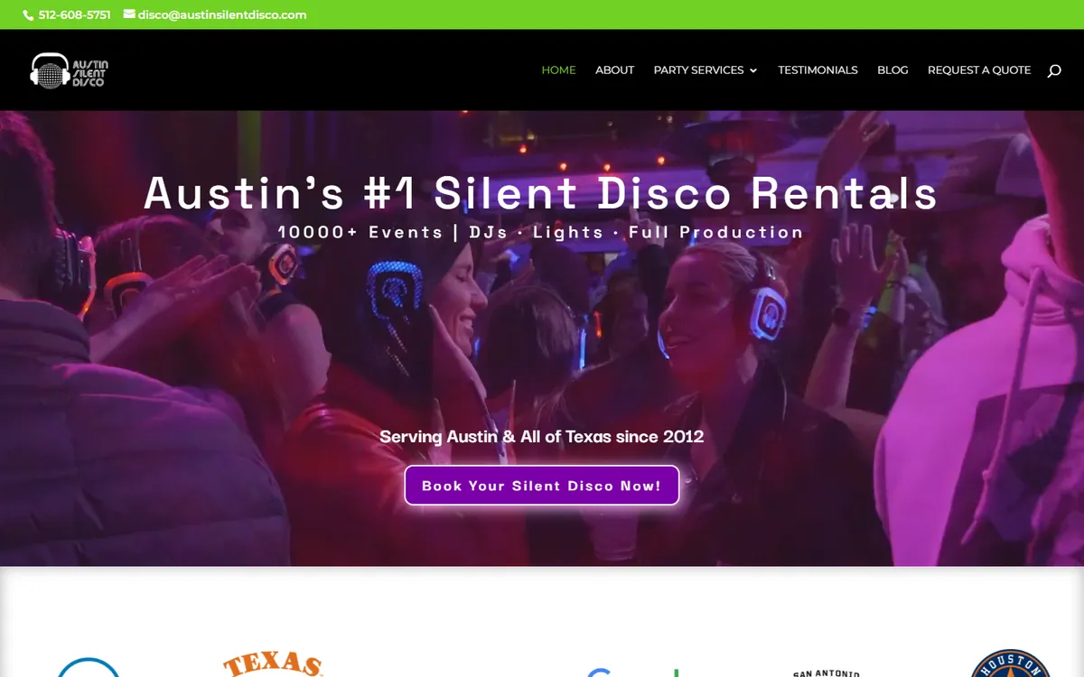 The old WordPress homepage on desktop