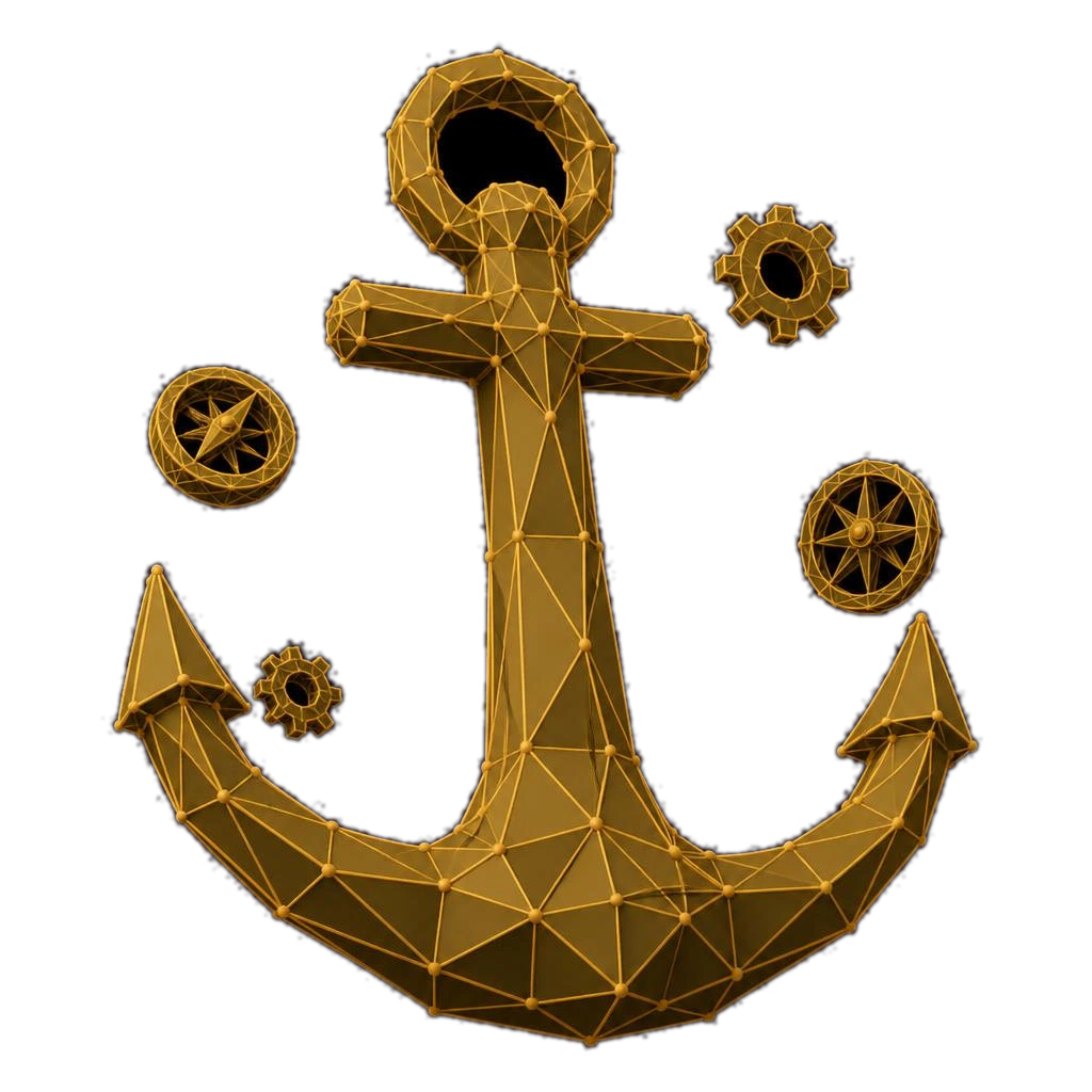 A fixed, immovable anchor point surrounded by adjustable elements